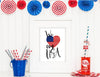 Printable 4th of July Decorations, Printable Patriotic Party Decorations, Printable Memorial Day Decorations by SUNSHINETULIPDESIGN