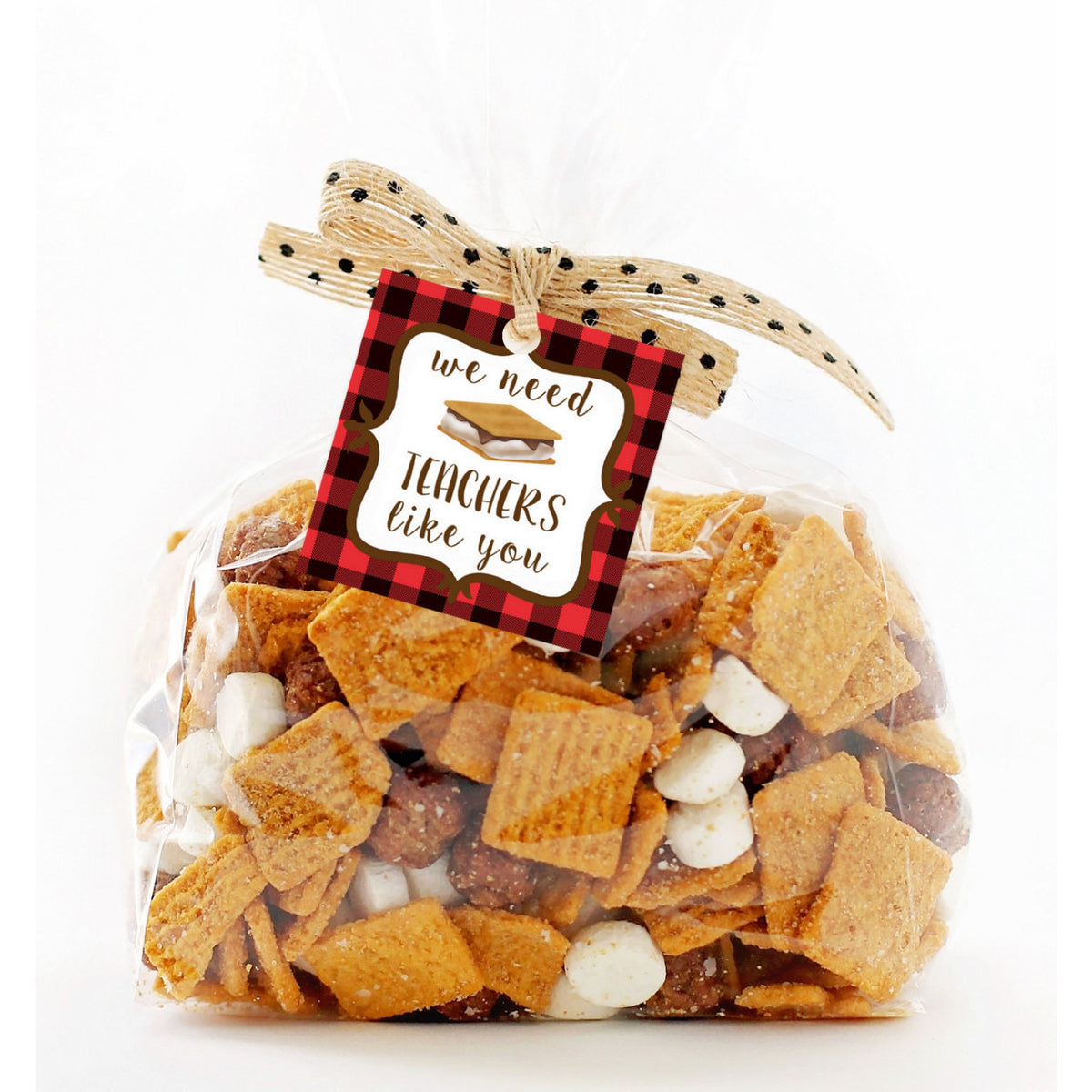 Printable We Need SMORE Teachers Like You Tags, Teacher Appreciation Fall Gift Tags, Buffalo Plaid Gift Tags by SUNSHINETULIPDESIGN
