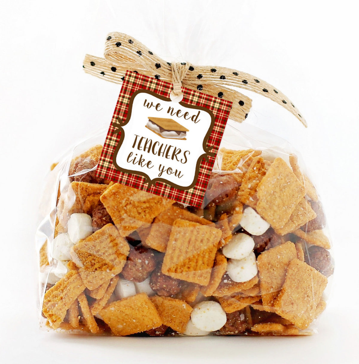 Printable We Need SMORE Teachers Like You Tags, Teacher Appreciation Fall Gift Tags, Buffalo Plaid Gift Tags by SUNSHINETULIPDESIGN