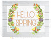 Printable Hello Spring Art, Printable Spring Wall Sign, Home Decor by SUNSHINETULIPDESIGN