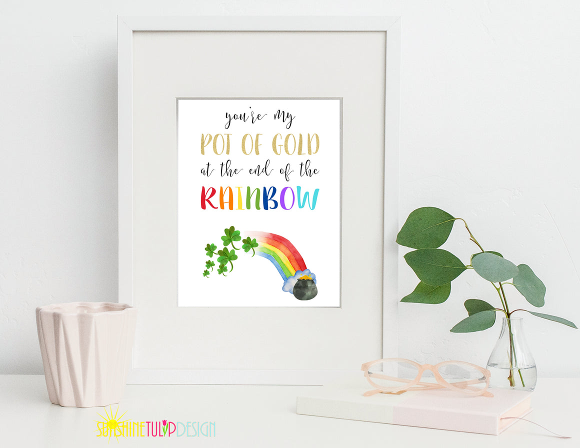 Printable Art, Printable St Patrick's Day Wall Print, St Patrick's Day Party Art by SUNSHINETULIPDESIGN