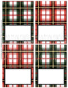 Printable Tartan Plaid Food Label Tent Cards, Christmas, Holiday & All Occasion by SUNSHINETULIPDESIGN