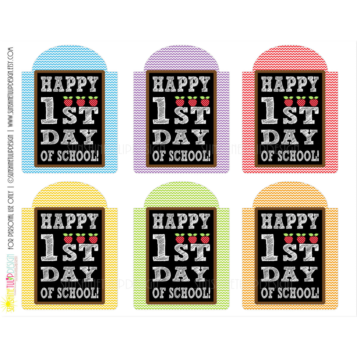 Printable Welcome Back To School Gift Tags, Happy 1st Day Back to School Printable Teacher Appreciation Tags by SUNSHINETULIPDESIGN