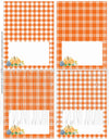 Printable Buffalo Plaid Pumpkin Tent Cards by SUNSHINETULIPDESIGN