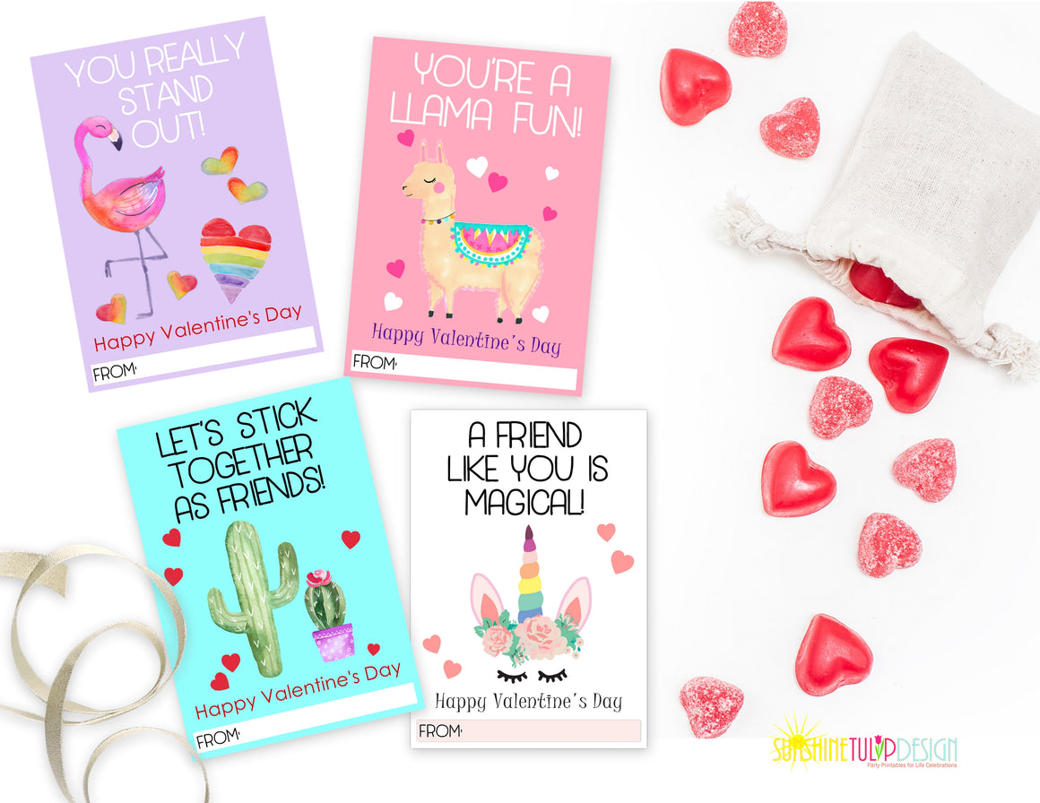Printable Valentines Day Cards, Kid's Valentine's Cards, Instant Download Pun Valentines Cards by SUNSHINETULIPDESIGN