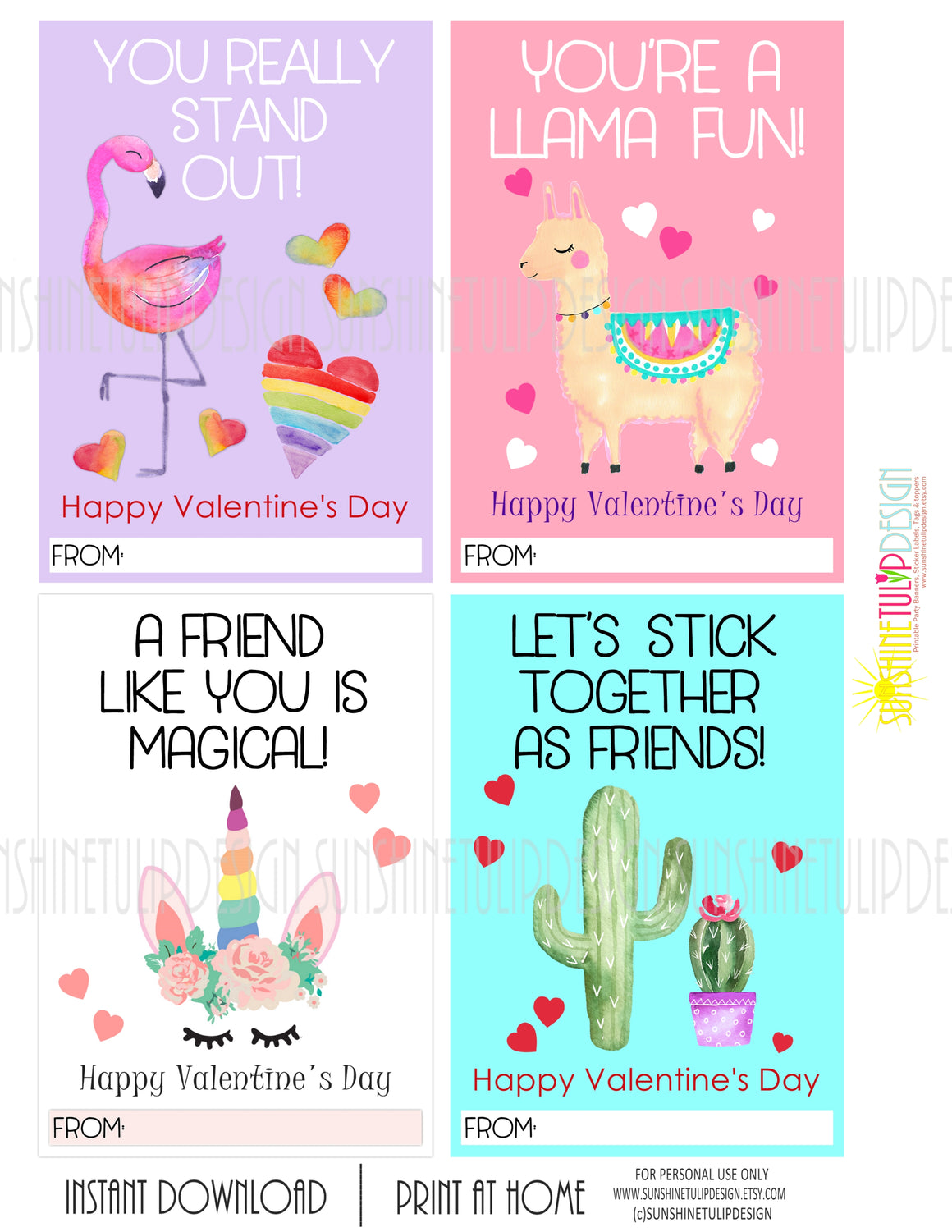 printable-valentines-day-cards-kid-s-valentine-s-cards-instant-downl-sunshinetulipdesign for Free Online Valentine Cards Printable Printable Valentines Day Cards, Kid's Valentine's Cards, Instant Downl - Sunshinetulipdesign for Free Online Valentine Cards Printable