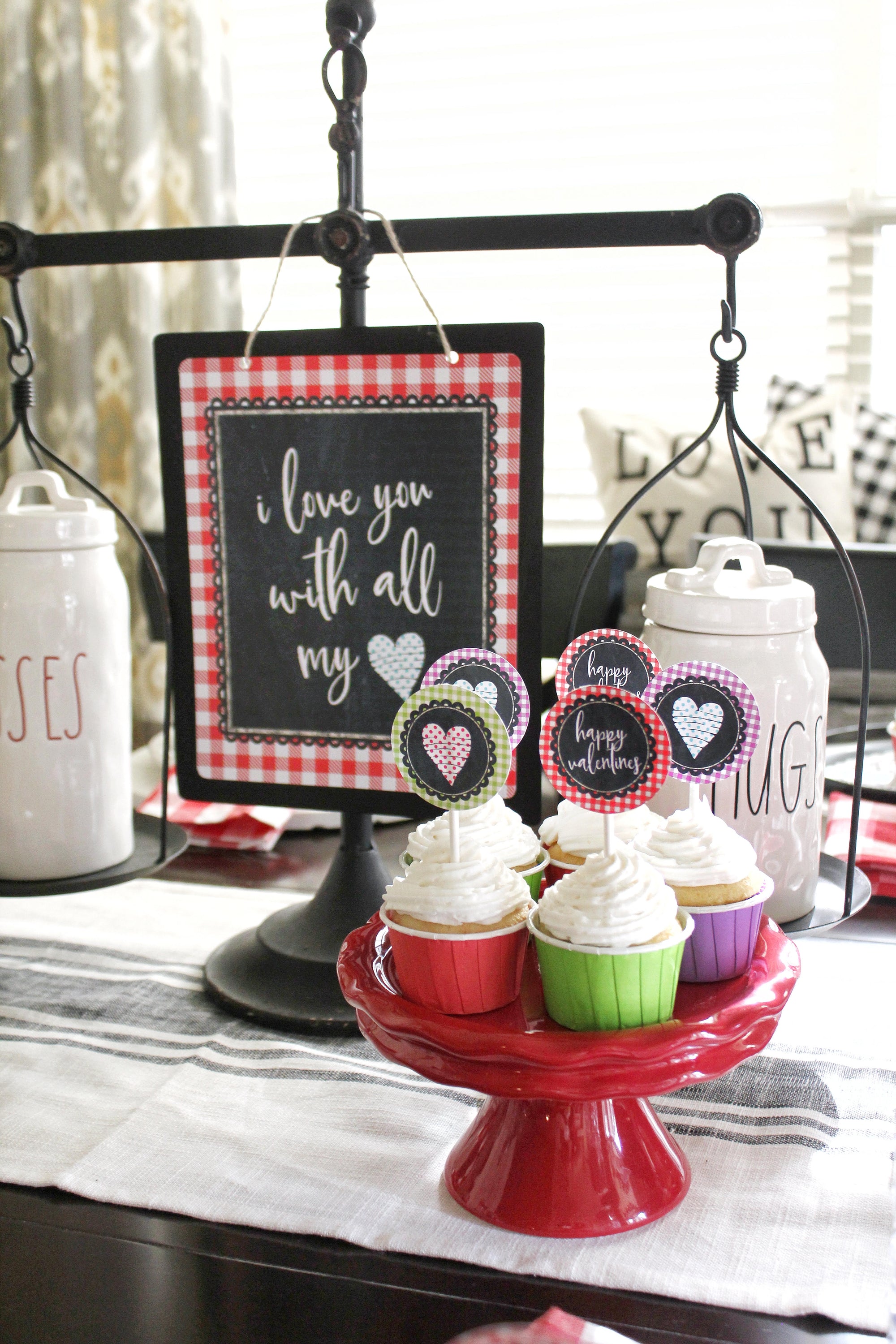 Printable Valentines Party Collection Decor, Printable Valentine's Day Party Decorations, Instant Download Valentines Party by SUNSHINETULIPDESIGN