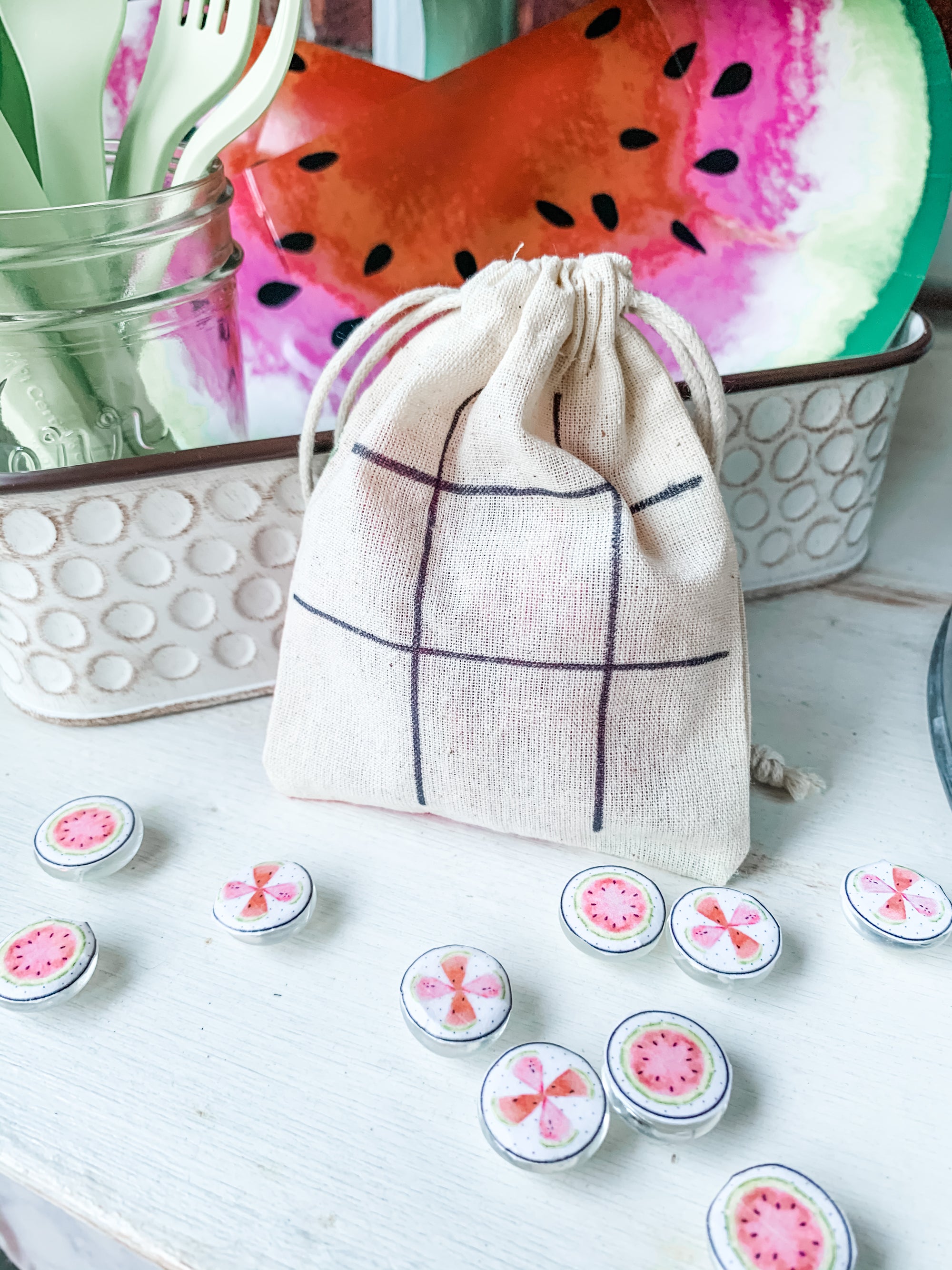 Printable Watermelon Party Decorations, Printable One in a Melon Birthday Decorations, Printable Fruit Birthday Decorations by SUNSHINETULIPDESIGN