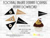 Printable Football Tailgating picks Black Football Pennant Birthday Picks & Toppers - Sunshinetulipdesign - 2