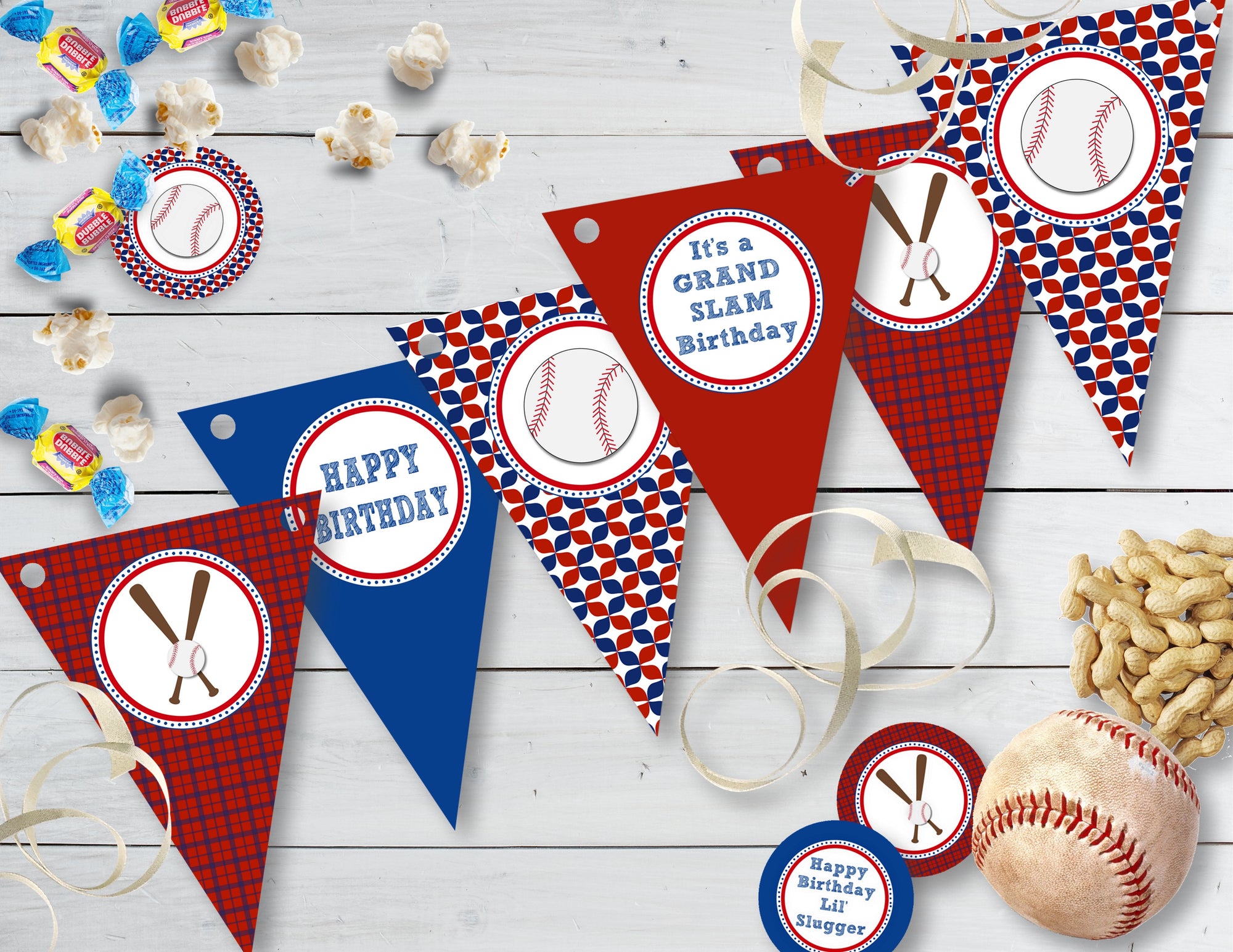 Printable Baseball Birthday Party Collection, Printable Baseball Party Decorations, Instant Download Baseball Party by SUNSHINETULIPDESIGN