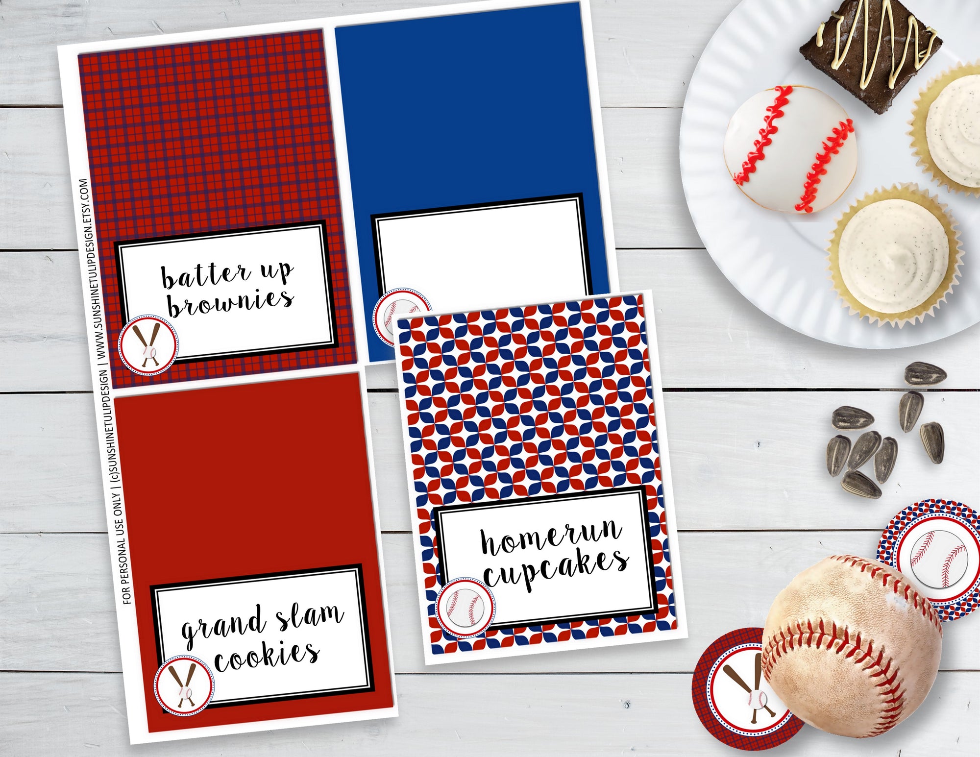 Printable Baseball Birthday Party Collection, Printable Baseball Party Decorations, Instant Download Baseball Party by SUNSHINETULIPDESIGN