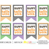 Printable Halloween Gift Tags, Happy Halloween Chevron Favor Gift Tags by SUNSHINETULIPDESIGN - Sunshinetulipdesign