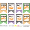 Printable Halloween Gift Tags, Happy Halloween Chevron Favor Gift Tags by SUNSHINETULIPDESIGN - Sunshinetulipdesign