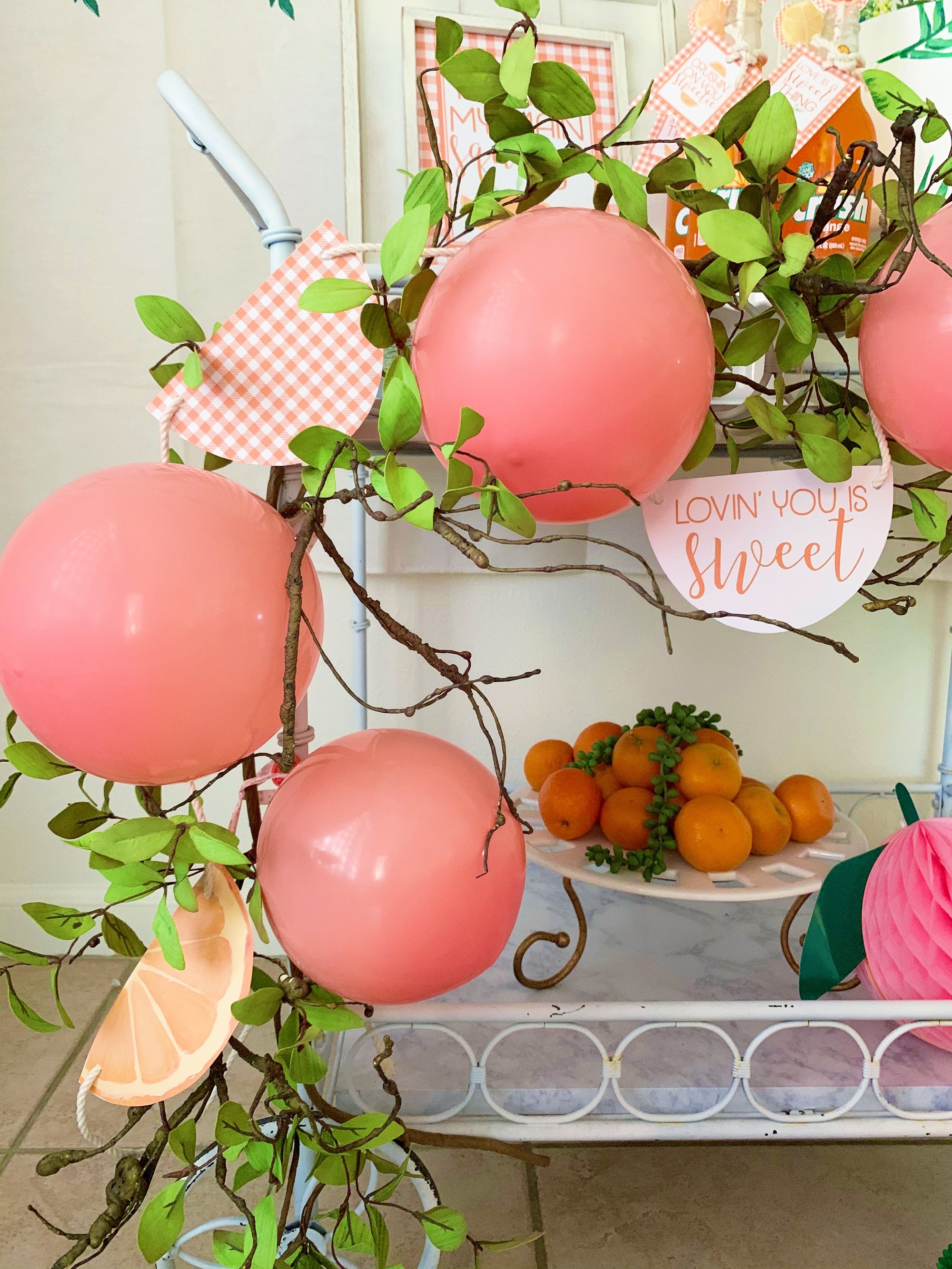 Printable Citrus Party Decorations, Printable Bridal Shower Decorations, Printable Wedding Anniversary Decorations by SUNSHINETULIPDESIGN