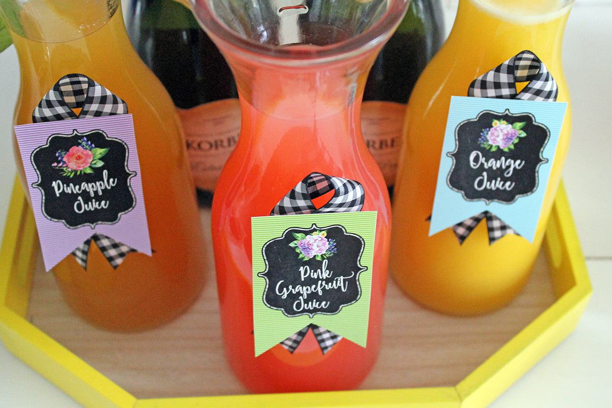 Printable Mimosa, MOMosa Bar Collection, Printable Mother's Day Party Decorations, Instant Download MOMosa Bar Brunch Party by SUNSHINETULIPDESIGN