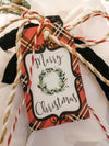 Printable Christmas Gift Tags, Plaid Merry Christmas Gift Tags by SUNSHINETULIPDESIGN