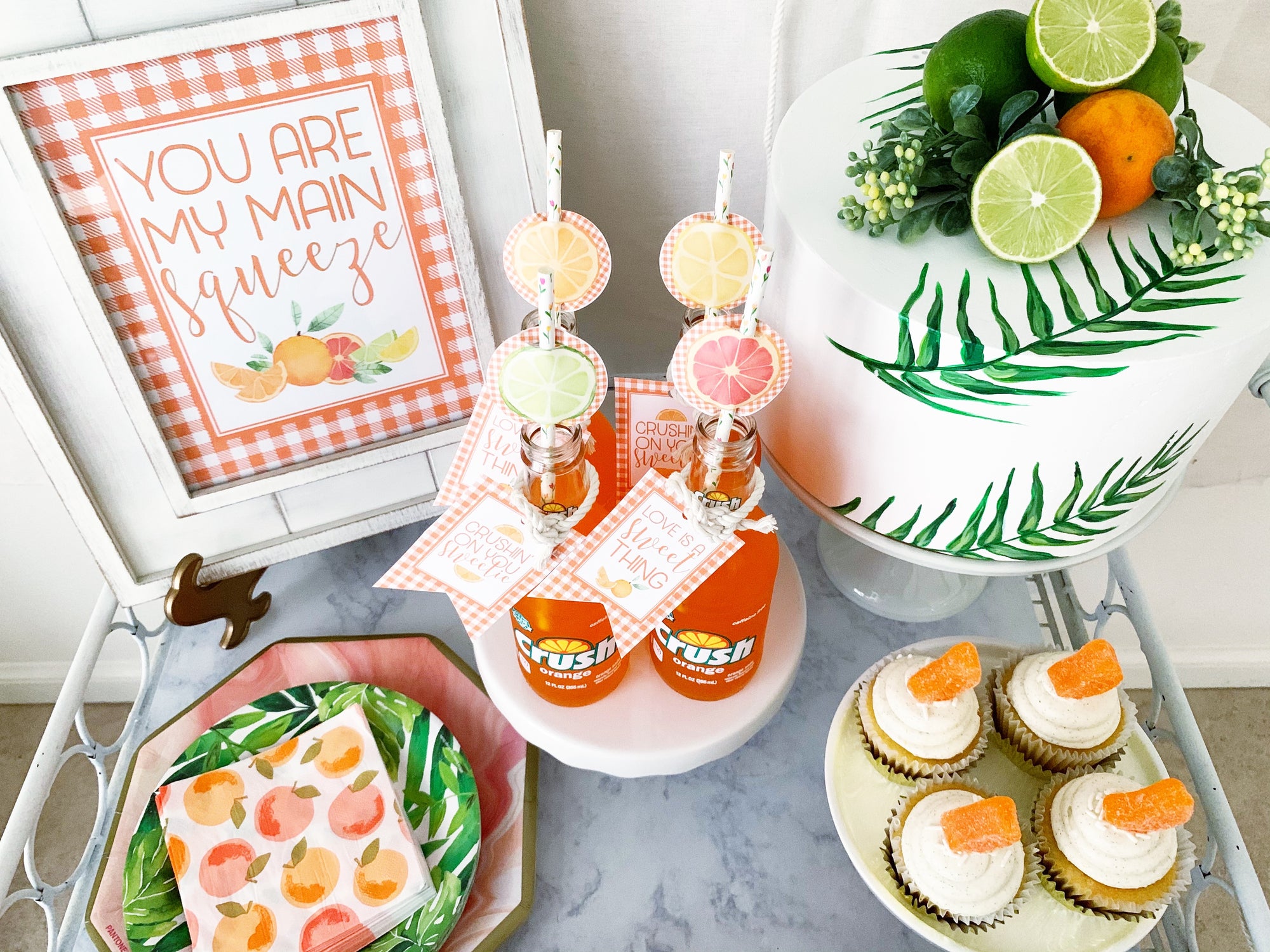 Printable Citrus Party Decorations, Printable Bridal Shower Decorations, Printable Wedding Anniversary Decorations by SUNSHINETULIPDESIGN