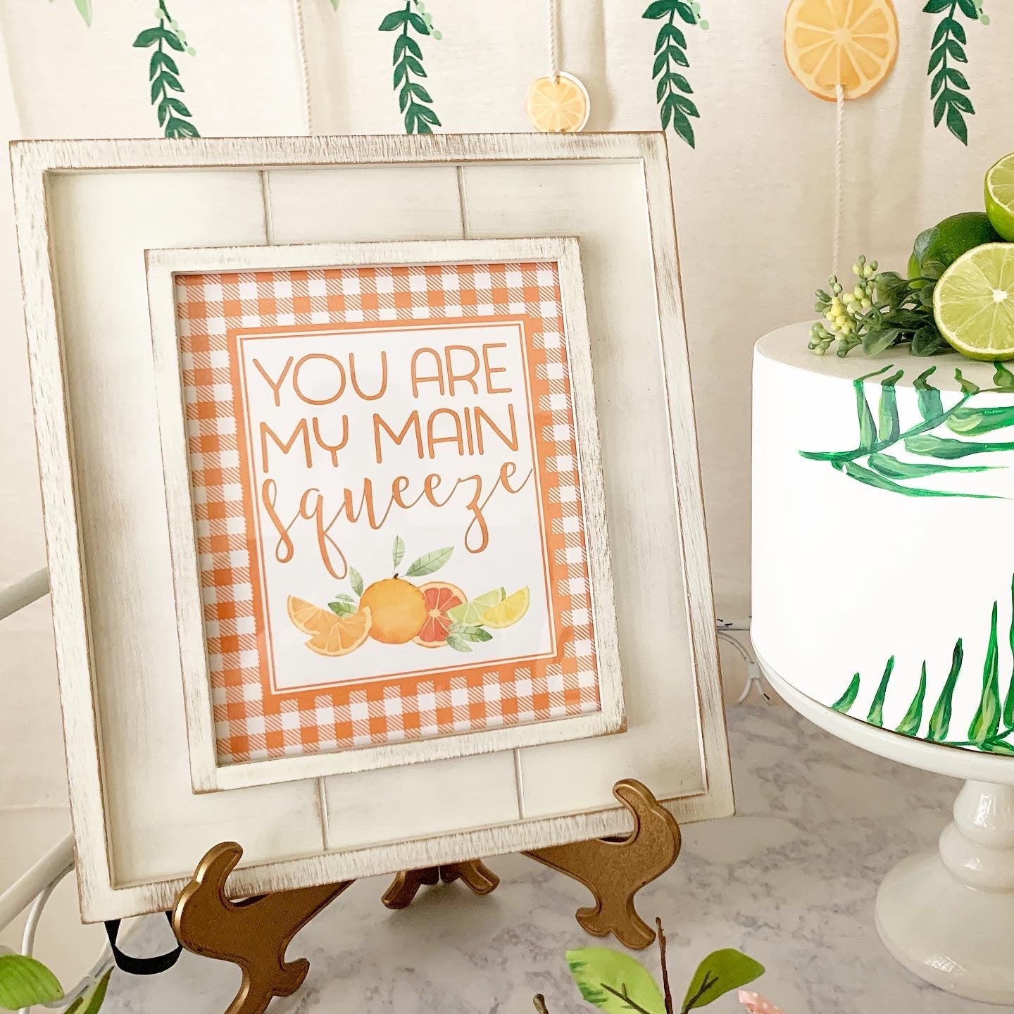 Printable Citrus Party Decorations, Printable Bridal Shower Decorations, Printable Wedding Anniversary Decorations by SUNSHINETULIPDESIGN