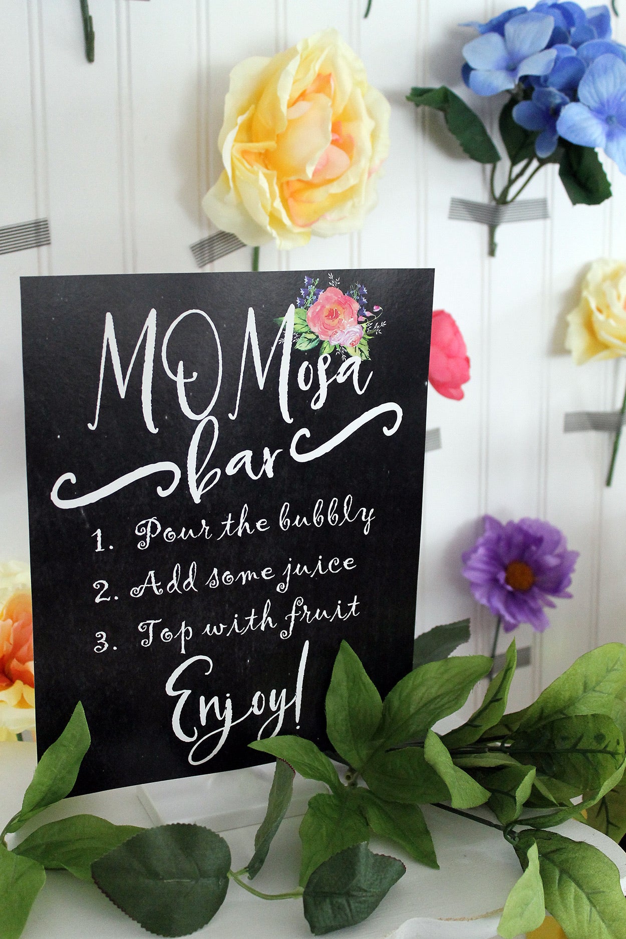 Printable Mimosa, MOMosa Bar Collection, Printable Mother's Day Party Decorations, Instant Download MOMosa Bar Brunch Party by SUNSHINETULIPDESIGN