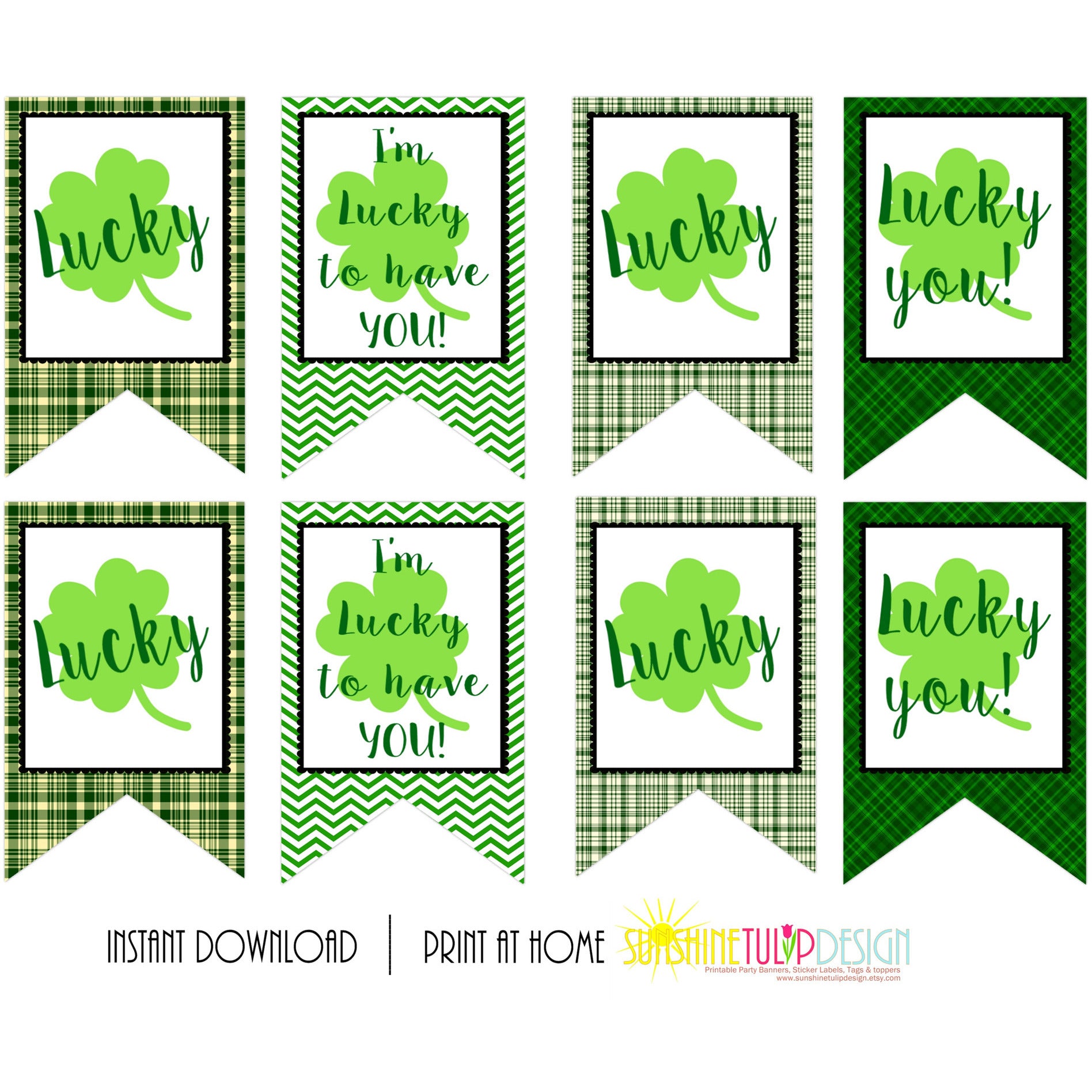Printable St Patrick's Day Gift Tags, Lucky to Have You Gift Tags, Gre - Sunshinetulipdesign for Free Printable Good Luck Tags