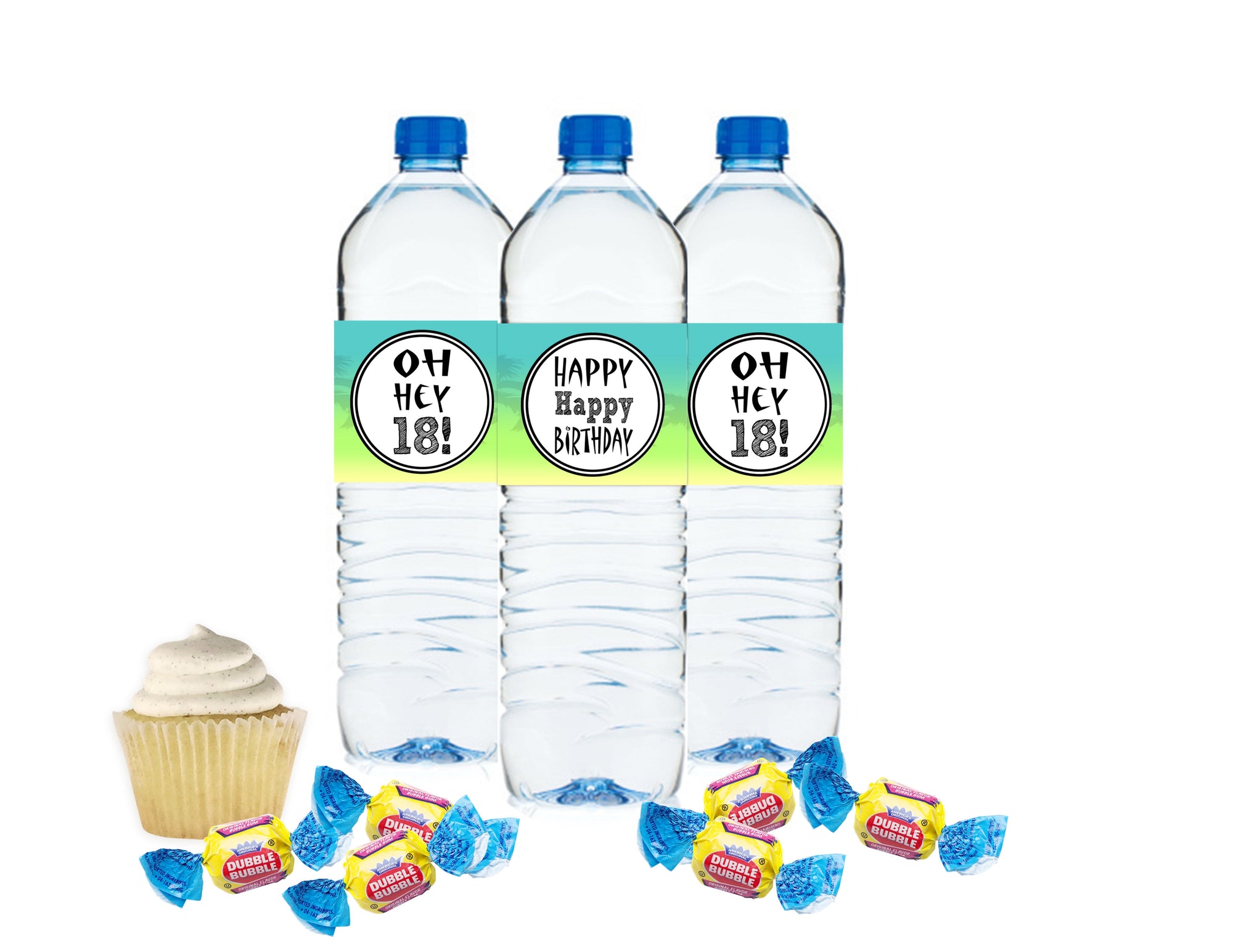 Printable 18th Birthday Party Collection, Printable Ombre Party Decorations by SUNSHINETULIPDESIGN