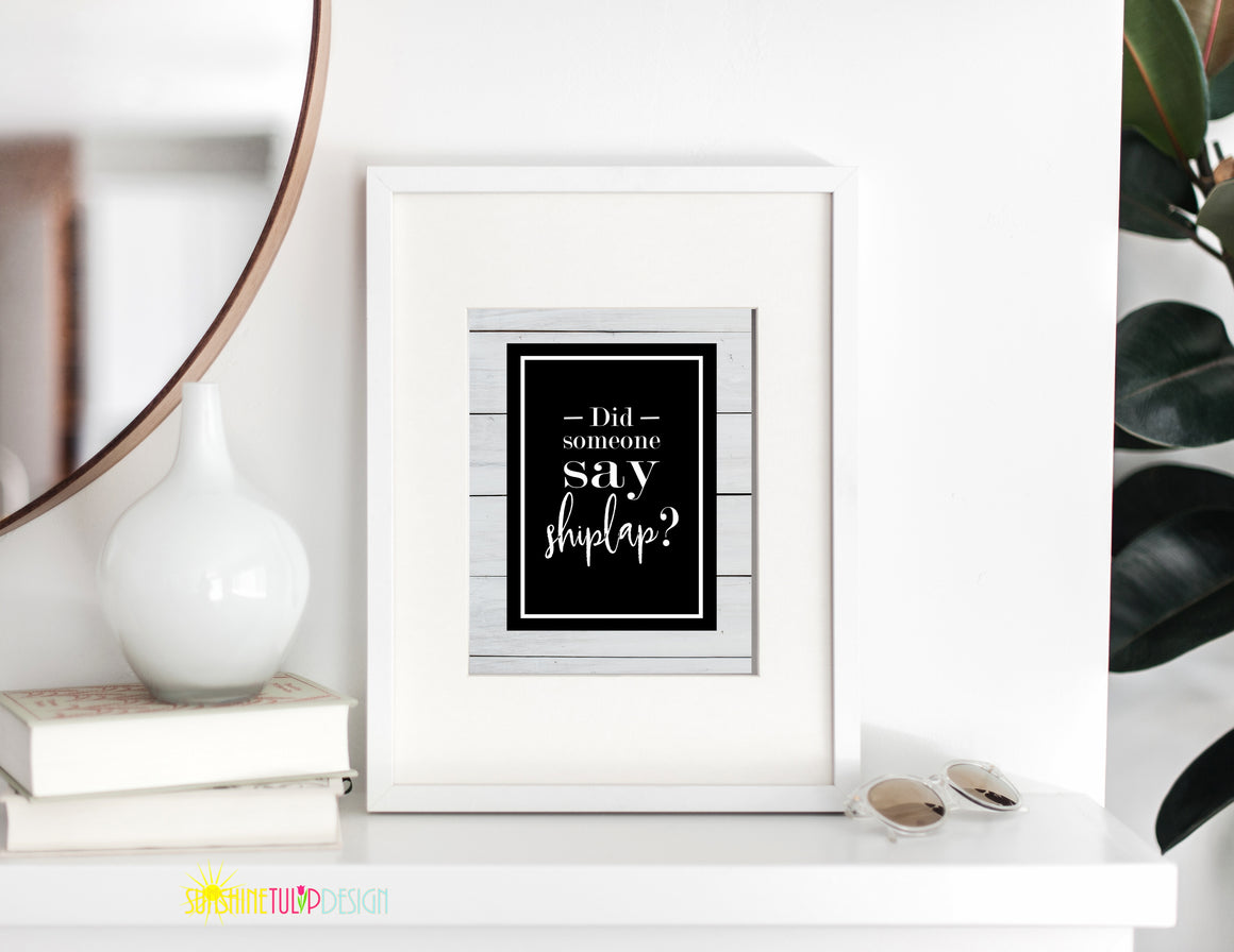 Printable Shiplap Farmhouse Art, Wall Decor, Shiplap Printable Home Decor by SUNSHINETULIPDESIGN