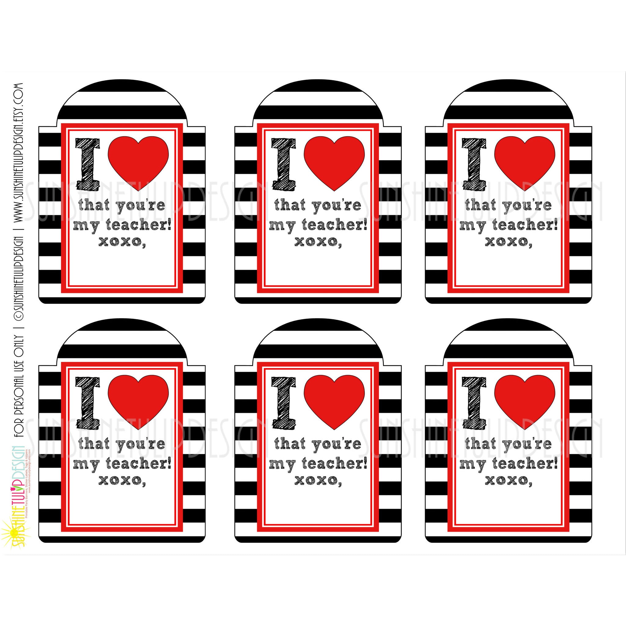 Printable Welcome Back to School Tags, Printable Teacher