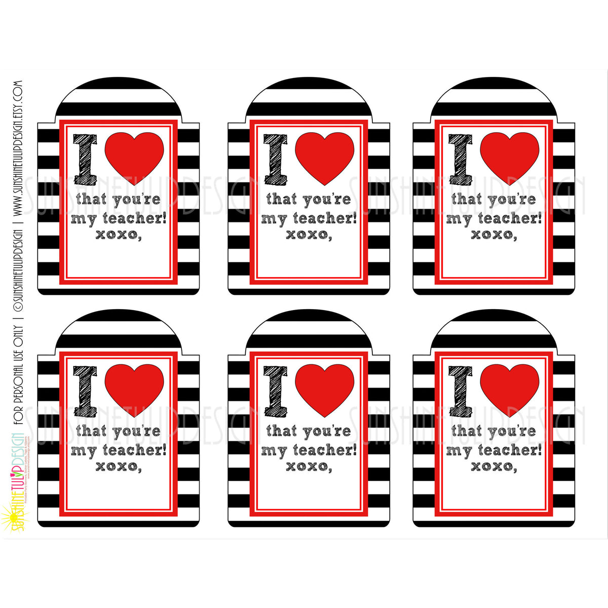 Printable Welcome Back to School Tags, Printable Teacher Appreciation Gift Tags, Teacher Christmas Gift Tags by SUNSHINETULIPDESIGN