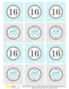 Printable Sweet 16 Birthday Cupcake Toppers, Sticker Labels & Party Favor Tags by SUNSHINETULIPDESIGN - Sunshinetulipdesign - 2