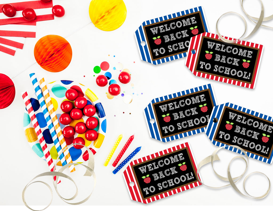 Printable Welcome Back to School Tags, Welcome Teacher Appreciation Tags by Sunshinetulipdesign