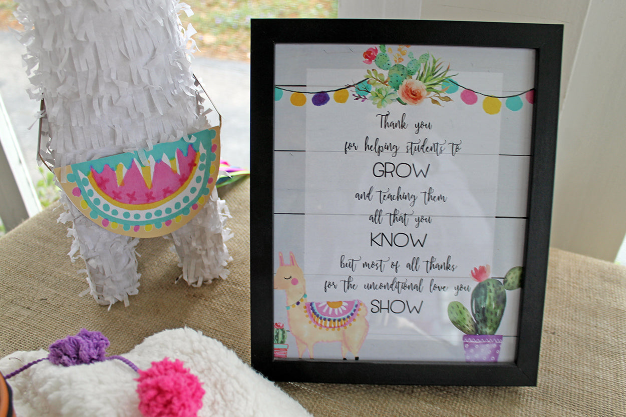 Printable FanCACTUS Teacher Collection, Printable Teacher Appreciation Decorations by SUNSHINETULIPDESIGN