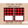 Printable Food Label Tent Cards Buffalo Plaid Christmas, Holiday & All Occasion by SUNSHINETULIPDESIGN - Sunshinetulipdesign