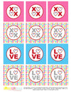 Printable Valentines Day XOXO Gift Tags & Cupcake Toppers, Printable LOVE Gift Tags & Cupcake Toppers by SUNSHINETULIPDESIGN - Sunshinetulipdesign