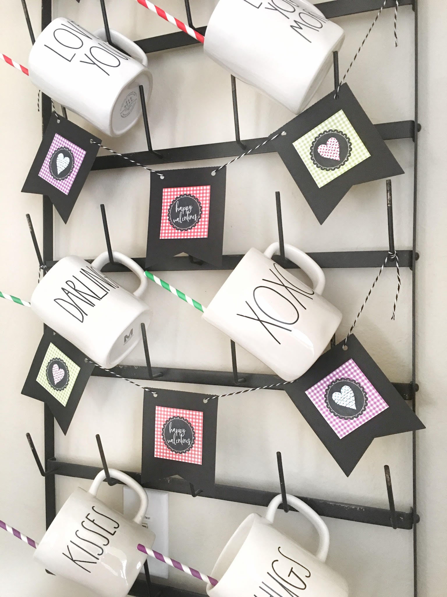 Printable Valentines Party Collection Decor, Printable Valentine's Day Party Decorations, Instant Download Valentines Party by SUNSHINETULIPDESIGN