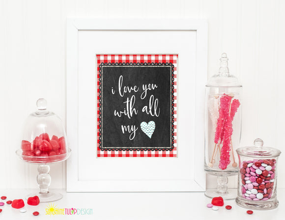 Printable Valentines Party Collection Decor, Printable Valentine's Day Party Decorations, Instant Download Valentines Party by SUNSHINETULIPDESIGN
