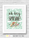 Printable Oh Hey Spring Art, Wall Sign, Planner Cover by SUNSHINETULIPDESIGN - Sunshinetulipdesign - 1